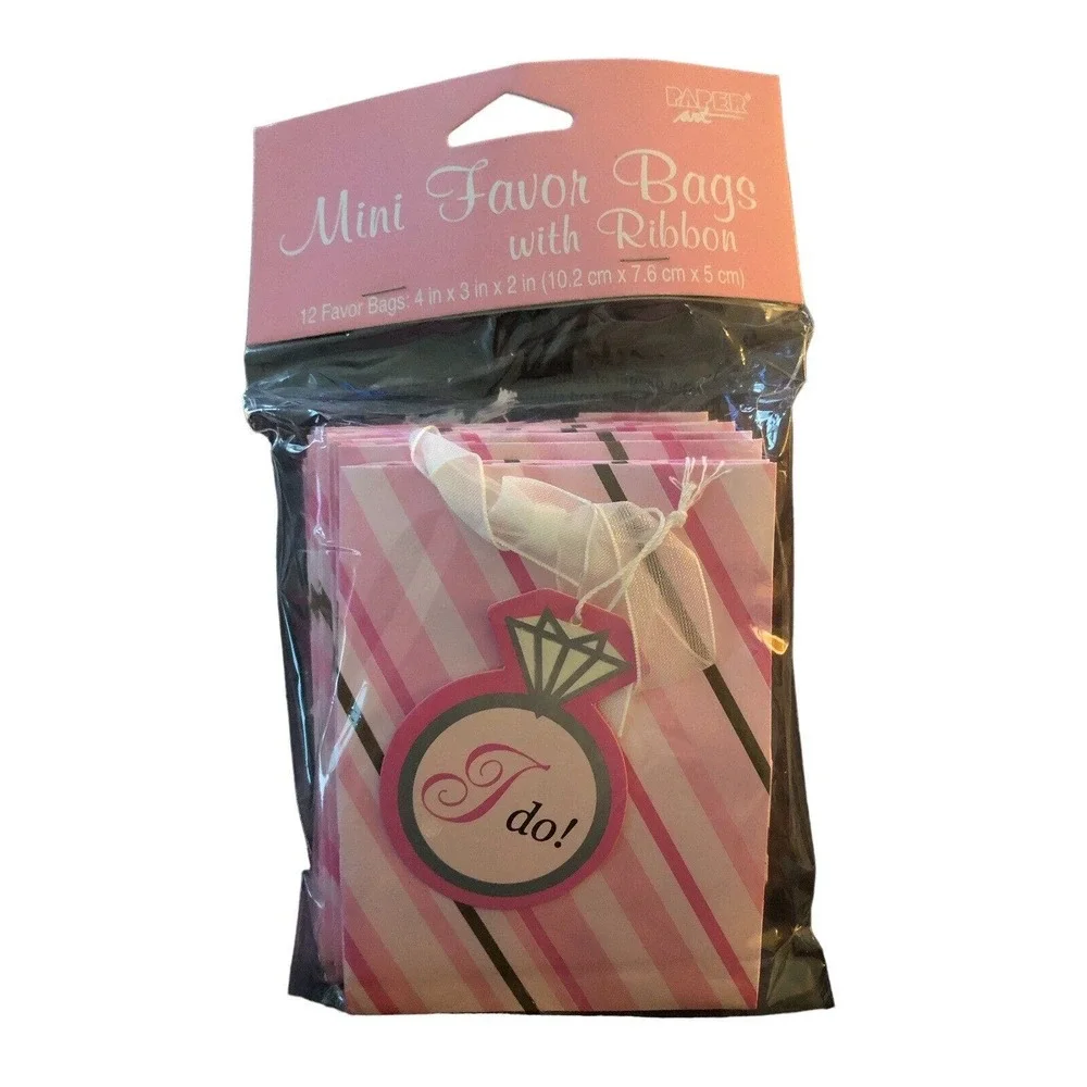 24‎ Bride to Be Dots Favor Bags Bridal Shower Wedding Decoration (2 x 12)